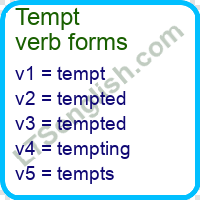 Tempt Verb Forms