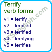 Terrify Verb Forms