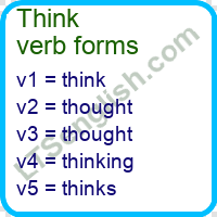 Think Verb Forms