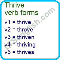 Thrive Verb Forms