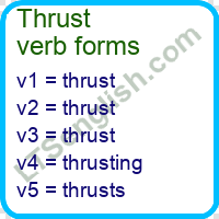 Thrust verb forms - Learn English Free Online | LTSenglish.com