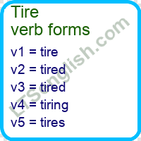 Tire Verb Forms