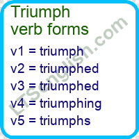 Triumph Verb Forms