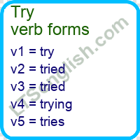 Try Verb Forms
