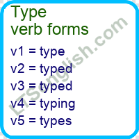 Type Verb Forms
