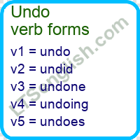 Undo Verb Forms