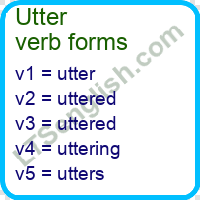 Utter Verb Forms