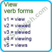 View Verb Forms