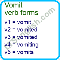 Vomit Verb Forms