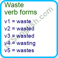 Waste Verb Forms
