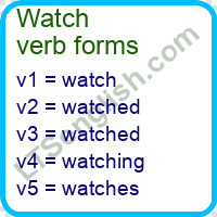 Watch Verb Forms