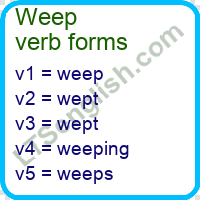 Weep Verb Forms