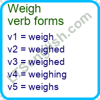 Weigh Verb Forms
