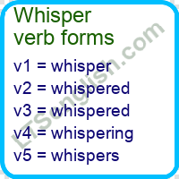 Whisper Verb Forms