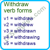 Withdraw Verb Forms