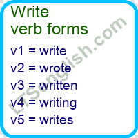 Write Verb Forms