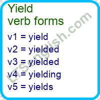 Yield Verb Forms