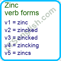 Zinc Verb Forms